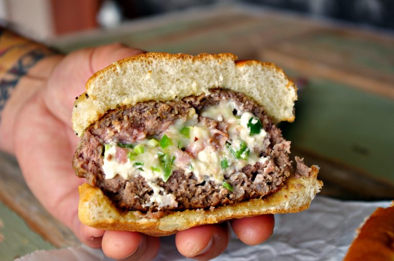 Home 19 Jalapeno Popper Beer Can Burger