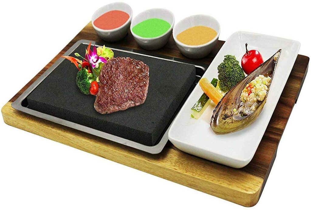 BASALT TRAY FOR ROUND STEAK PLATE