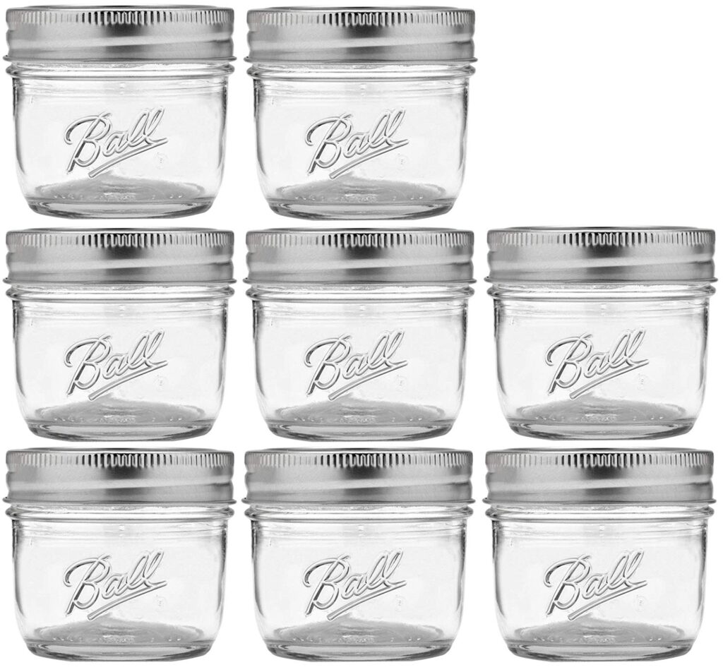Ball Mason Jars, 4 Oz., Total 8 Jars | Dixie Chik Cooks