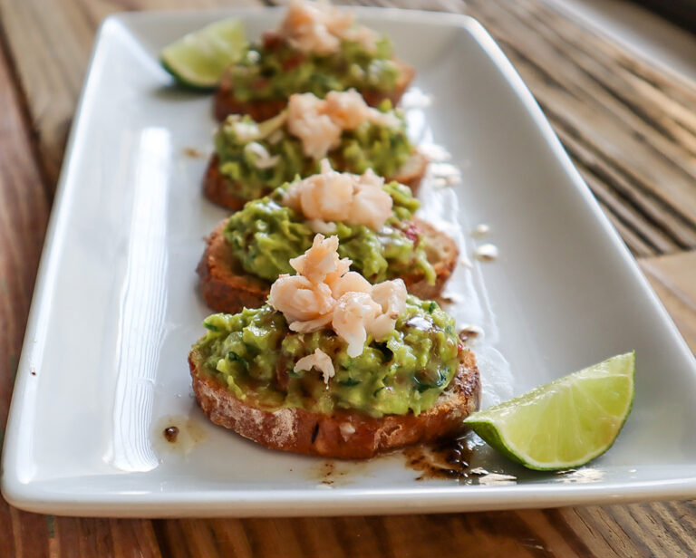 Lobster Guacamole Crostini